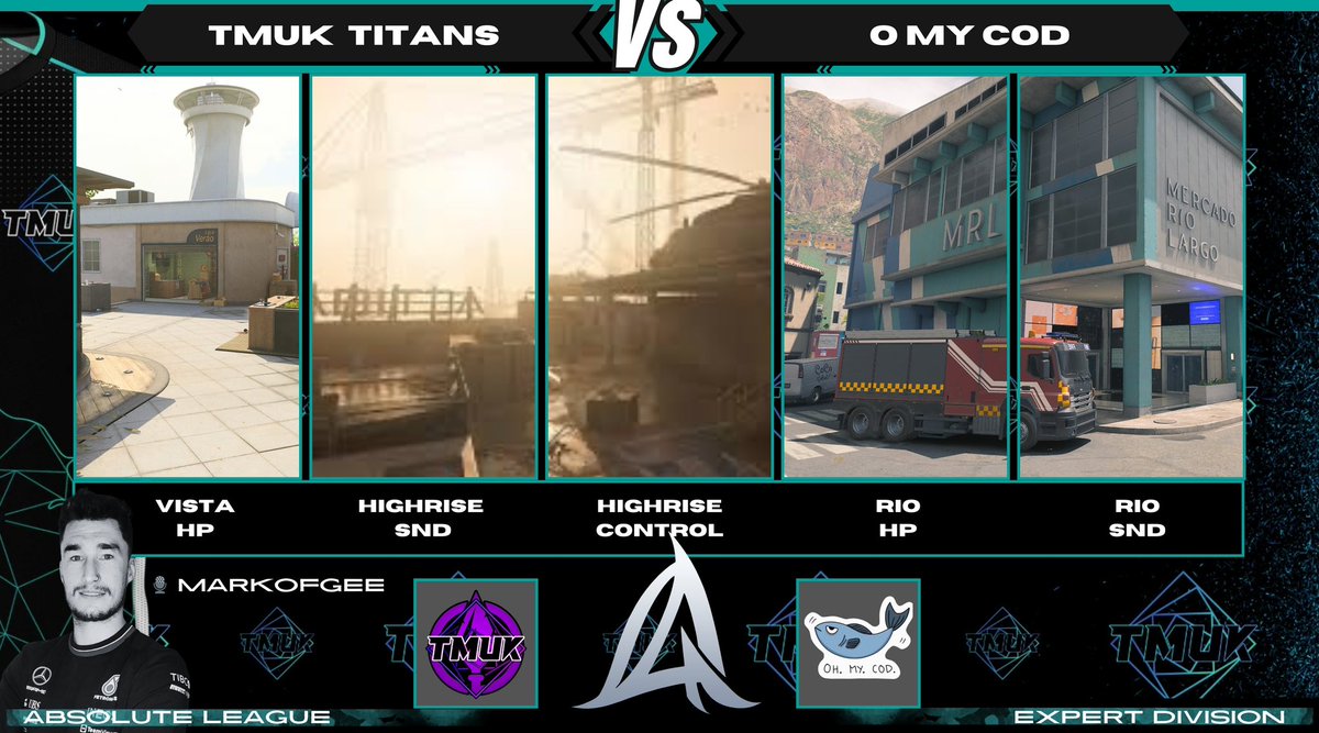 🎣 TMUK, Gone fishing 

🏆 | <a href="/Absolute_League/">Absolute League</a> 
🟢 | Expert Division 
🆚 | O MY COD <a href="/MadDog10101/">MadDog</a>
⏰ | 9pm 
🎙️ | @TheMarkOfGee 

🗡️ | TMUK TITANS
🟣 | <a href="/JoelBull_/">Joel</a> 
🟣 | @Asilanii 
🟣 | <a href="/Todgerooney/">Bailey</a> 
🟣 | <a href="/finn0_cod/">FinnO</a> 

#WeMove
#TitanForce