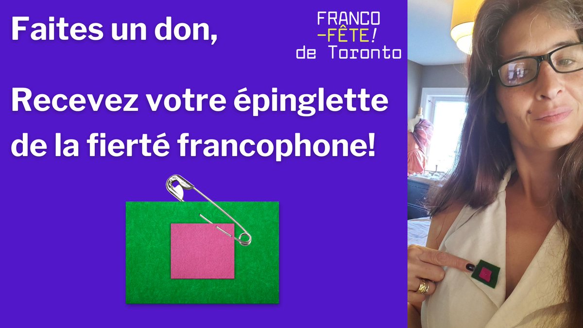 Ralliez-vous au #CriDuCoeurFranco ! En contribuant à la pérennité de la Franco-Fête, vous recevez une épinglette exclusive qui symbolise votre soutien indéfectible à la communauté francophone de Toronto. Donnez aujourd'hui et montrez votre fierté ! gofund.me/addbbd4a