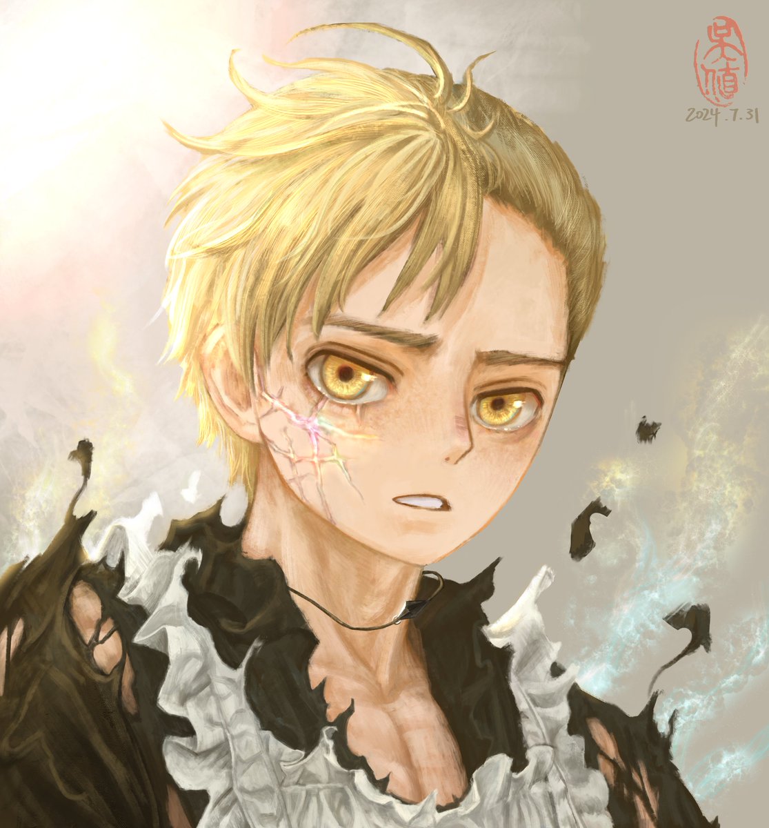 wizardtsutsu's tweet photo. 作为大杀器被造出来的人造人法师，淘汰掉失败作后的四个成品，按序取名为阿尔泰，阿尔闪，塔拉泽，丹内波卡。但是阿尔泰和其他三个纯法师兄弟有所不同，体内虽有魔力却无法释放，于是经过训练后，能通过狂暴来释放魔力。自己编造的狂野魔法道途是不是蛮新颖的？
至于为什么穿女仆装，主人的任务罢了... https://t.co/0A8T2fYsgy