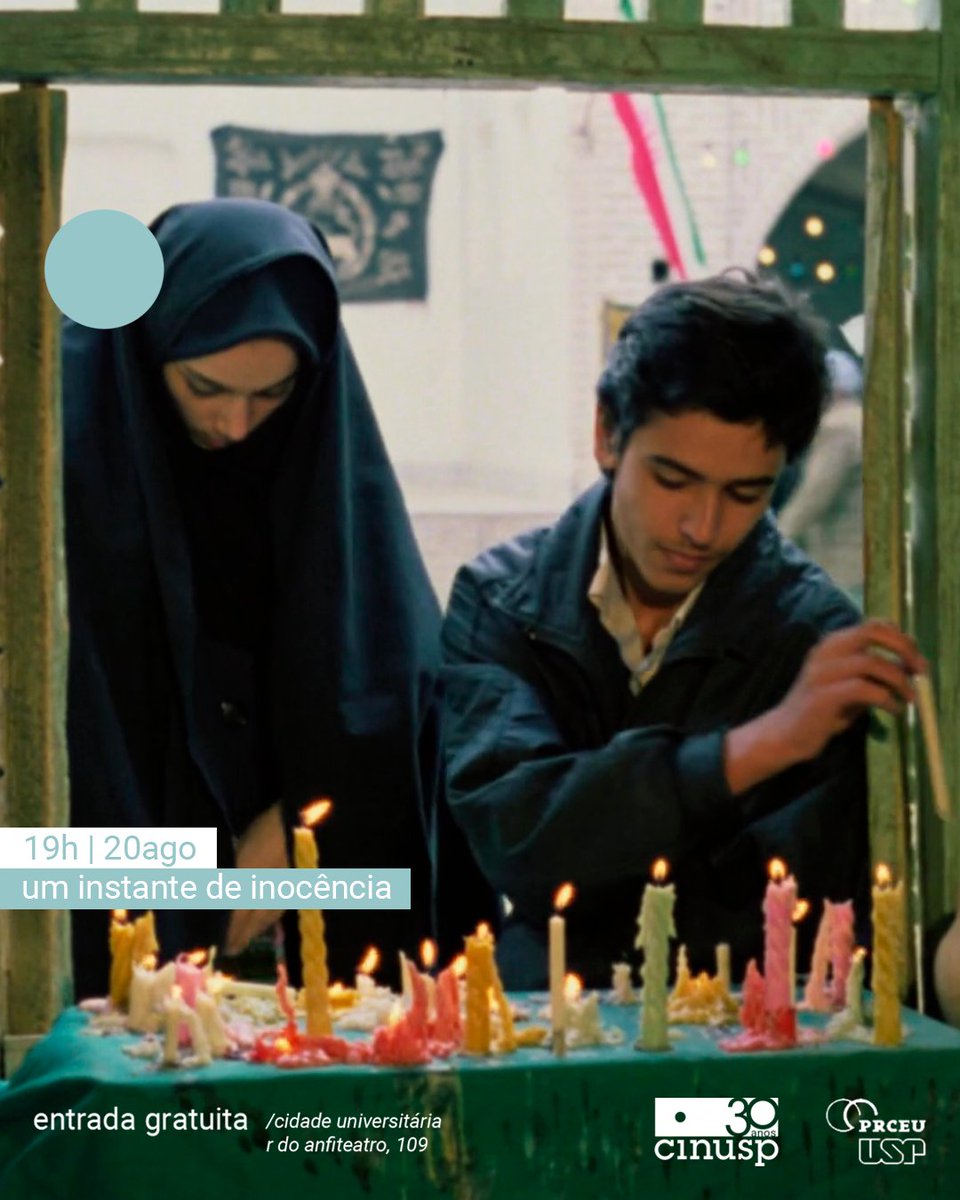 cinusp's tweet photo. MOSTRA | Esquecer para lembrar🕰️🌫️
🎬 Um Instante de Inocência
Irã & França, 1996, 78'
Direção: Mohsen Makhmalbaf
📍CINUSP - R. do Anfiteatro, 109 - Butantã, São Paulo
#cinema #cinusp #oquefazeremsp #SP #esquecerparalembrar https://t.co/5vpzD5fPMS
