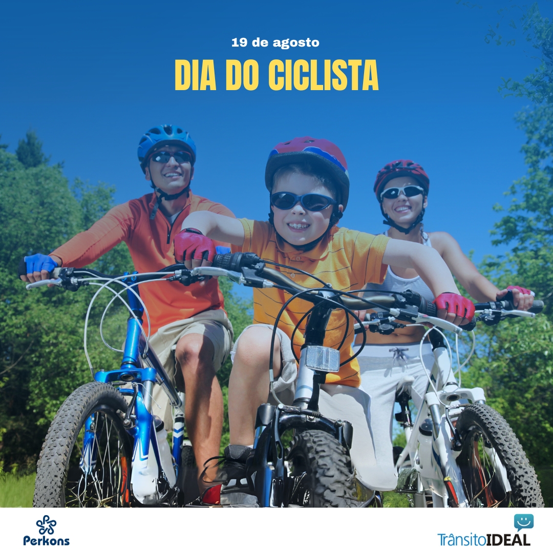🚴‍♂️ 19 de Agosto - Dia do Ciclista! 🚴‍♀️

Hoje celebramos quem pedala por saúde e sustentabilidade. Use capacete, respeite as vias e pedale com segurança. Juntos, ciclistas e motoristas, podemos construir um trânsito mais seguro para todos! 

 #DiaDoCiclista #Perkons #TransitoIdeal