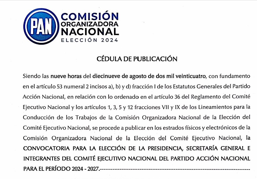 clausrichart's tweet photo. Hoy la #CONECEN @CONECEN2024 dio a conocer la convocatoria para la elección de la o el nuev@ presidenta o presidente del @AccionNacional
Va🧵de #LaClausOpinión de lo más importante
1.- La elección se realizará por voto directo, libre y secreto de las y los militantes https://t.co/96RhjLqgLB