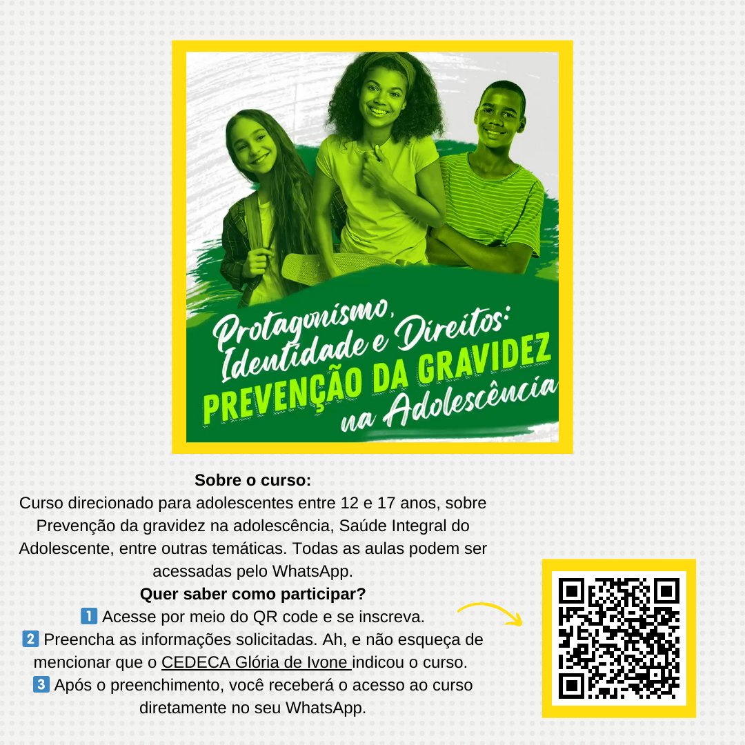 CEDECA_TO's tweet photo. Quer saber mais sobre segurança na internet ou prevenção da gravidez e saúde integral do/a Adolescente? 🧐 A ChildFund disponibilizou dois cursos onlines e gratuitos sobre essas temáticas. Para saber como participar, confira abaixo. https://t.co/45gc9z8tFd