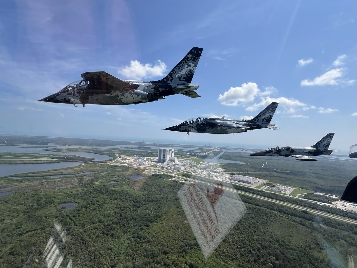 A cool pic that really captures it all including our <a href="/StJude/">St. Jude</a> patch reflection as we arrived today <a href="/NASAKennedy/">NASA's Kennedy Space Center</a>