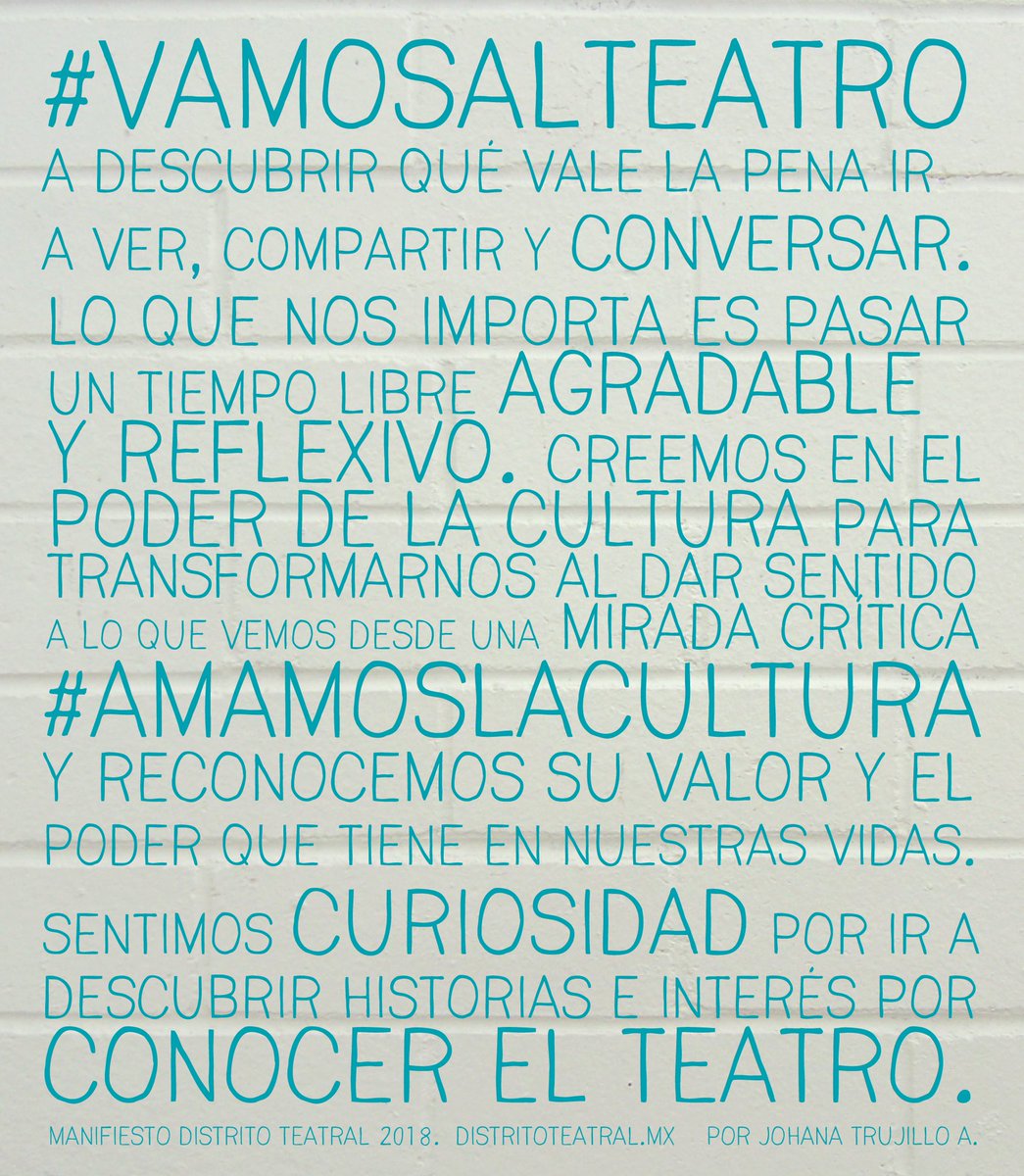 El teatro permite expresar la creatividad pero cuando #vamosalteatro rompemos con la rutina, nos distraemos, liberamos estrés y aprendemos a sentir e incluso conversar. ¿Tú cómo disfrutas tu tiempo libre?