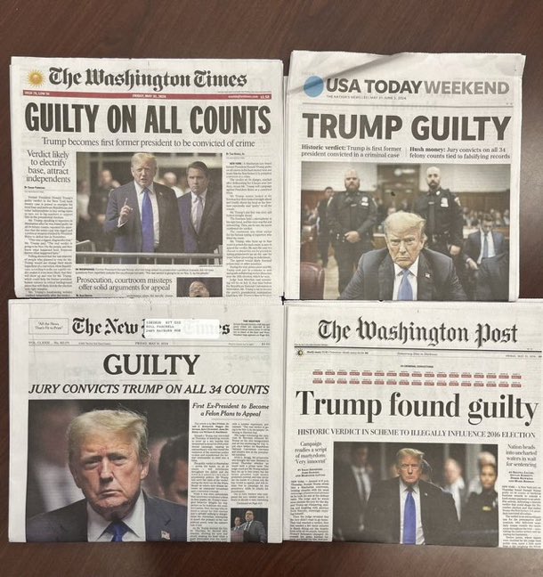 BlueWave2026's tweet image. Trump is a convicted felon is trending at #1. Reply with &quot;Trump is a convicted felon&quot; to keep it trending and #GenZBlueWave to make that one trend.