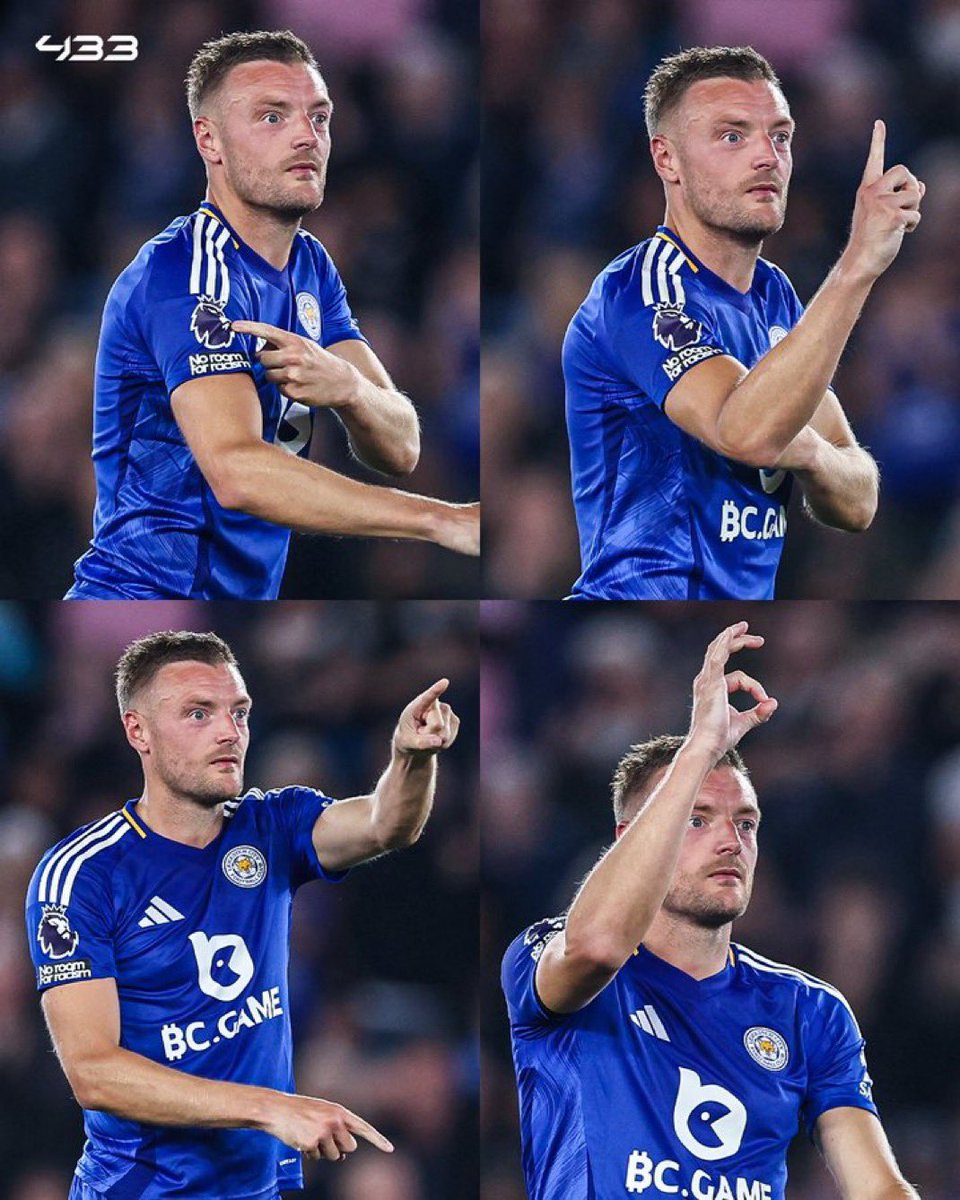 JasperZiggle's tweet photo. Vardy wanted to let the Tottenham fans know how many Premier League titles he's won... and how many they've won🥲 https://t.co/0eOTDGn9l0