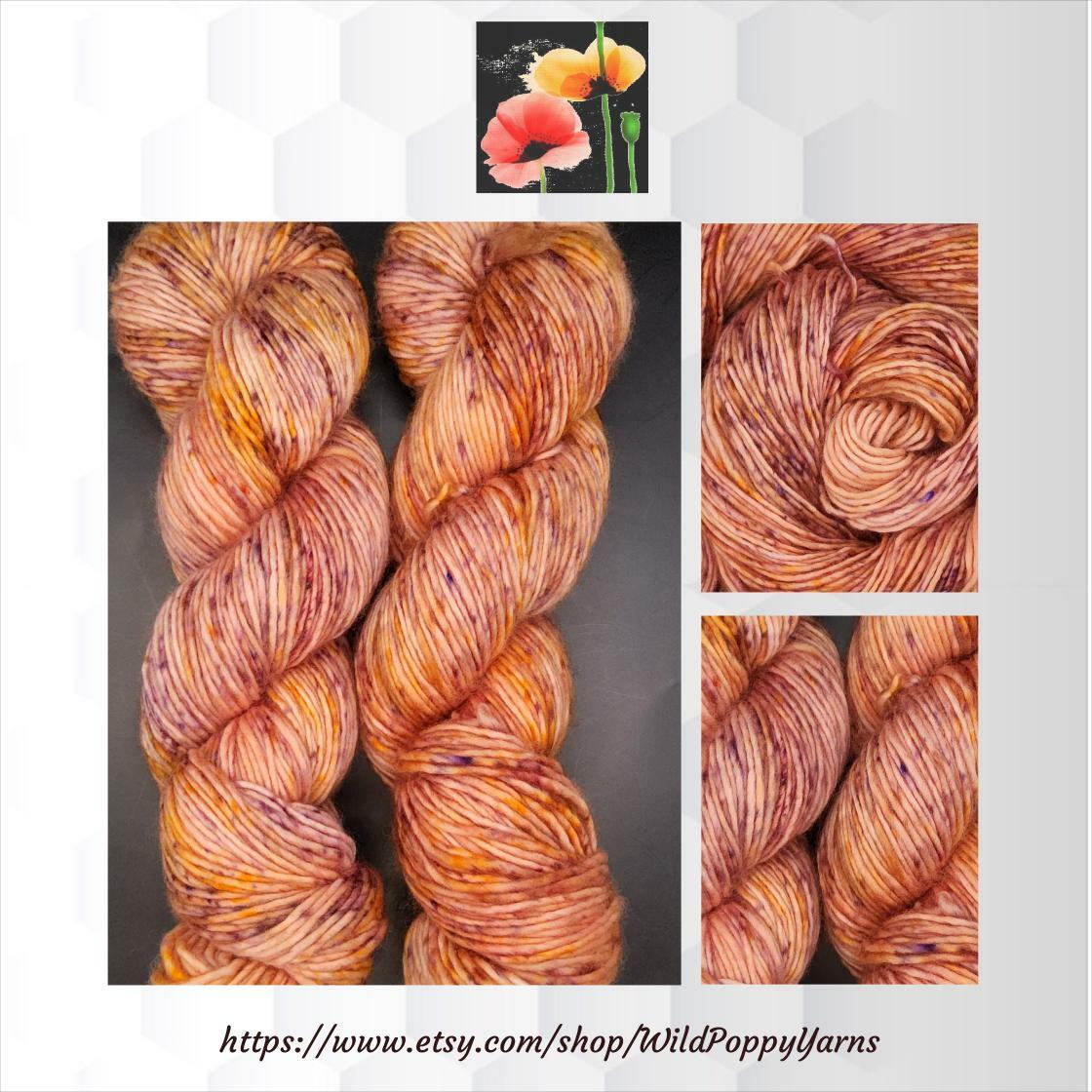 Unmissable! Check out this Hand Dyed Yarn - Autumn Dawn - Single Ply 100% Fine Superwash Merino DK Yarn only at $24.00. 
wildpoppyyarns.etsy.com/listing/176715…
#OrangeAndBurgundy #FallColorway
