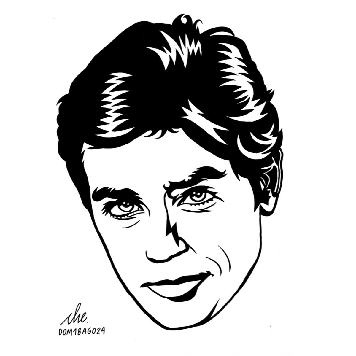 cherman69's tweet photo. ALAIN DELON (88)
08 NOV 1935 - DOM 18 AGO 2024
Ilustración a Mano Alzada kon pincel y tinta Rotring sobre papel kouché de 350 grs.
CHERMANY Arte Gráfiko
#Whatssap 917 900 972.
Buena Semana para Tod@s!
#alaindelon #art #tribute #france #actor #cine #film #movies #culture https://t.co/Up7uH9g4GJ