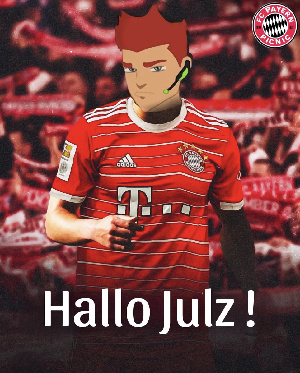 PayernPicnic_'s tweet photo. 𝐇𝐚𝐥𝐥𝐨 𝐉𝐮𝐥𝐳 ! 
 
Hésitant entre Pinter et le Payern @Its_Juulzz à décidé de nous rejoindre après les phases de poules en provenance de @PajaxPamsterdam pour 80M. https://t.co/dBrRgJ3gN2