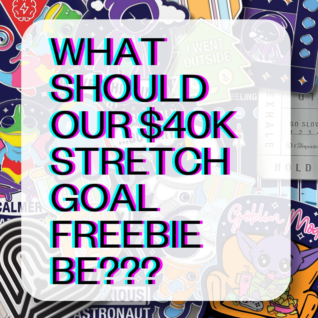 TheCompanionApp's tweet image. You've all been awesome at helping us get to $35k so we thought let's add a freebie if we hit $40k!
You've got great ideas, what should we do?
💜A new pin?
💜Keychain
💜Stickers
💜A variant of a current pin?
any other ideas...tell us in the comments!
#enamelpins #mentalhealth