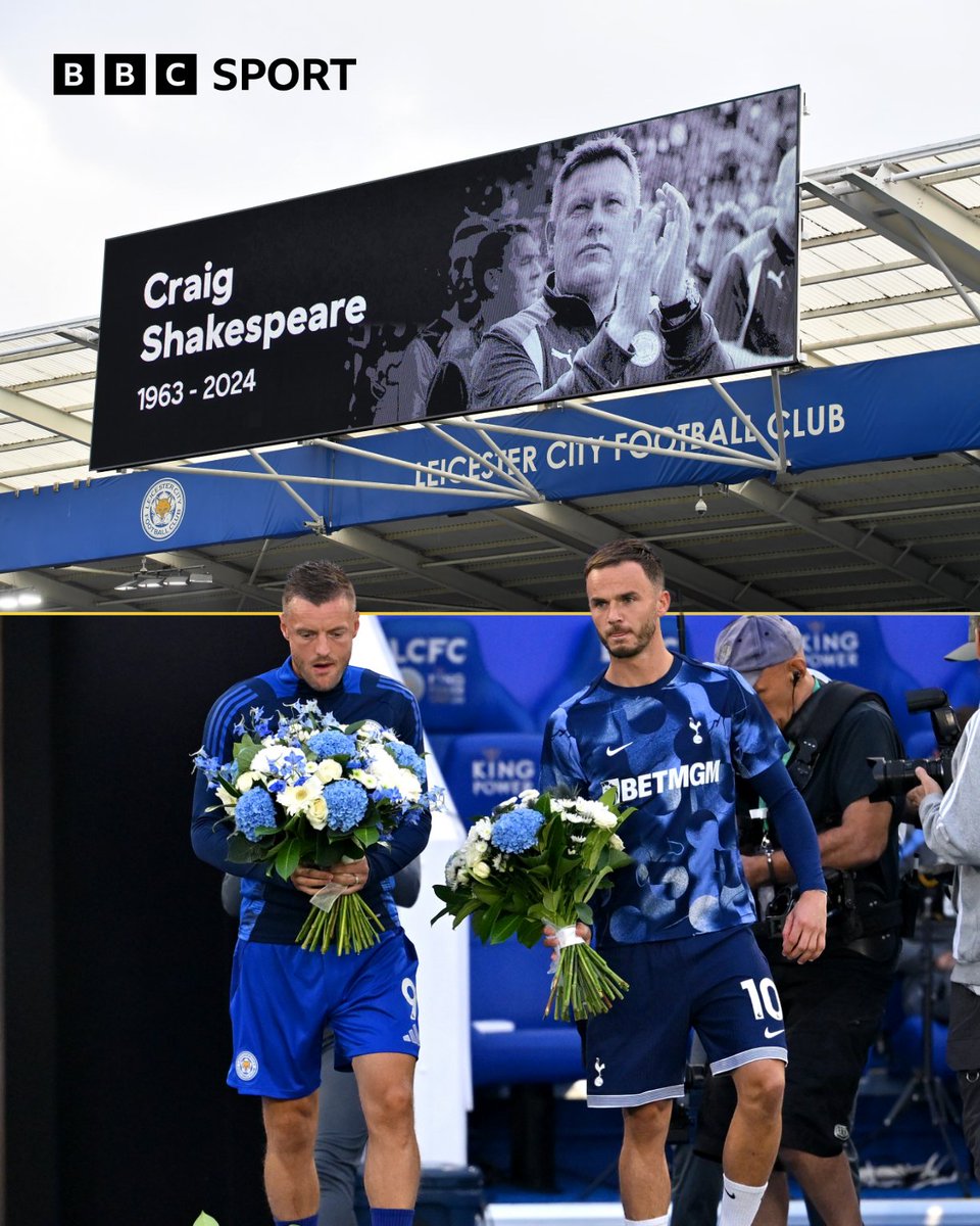 Tributes have been paid to the former Leicester manager Craig Shakespeare who sadly died earlier this month 💙🤍