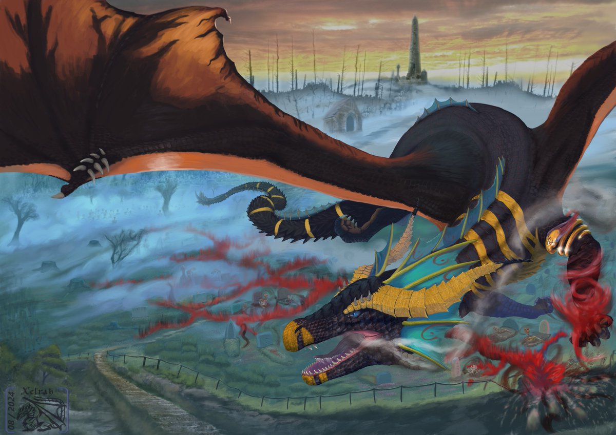 Experimental work with elements of photobashing which took a while (about 8-9 days).

Just a necromancer adding entire abandoned cemetery to flock of minions one pass at a time, nothing to see here.