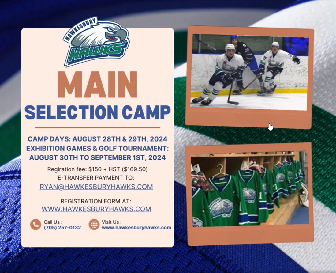 There are still spots available for 1 goalie, 2 defenseman and 2 forwards for our main camps coming up next week, starting on August 28th. There are plenty of spots on our roster up for grabs. Are you ready?!?

#FearTheFlock <a href="/thecchl/">The CCHL</a> <a href="/heohockey/">Hockey Eastern Ontario</a> <a href="/heoaaaleague/">HEO 'AAA' Hockey League</a>