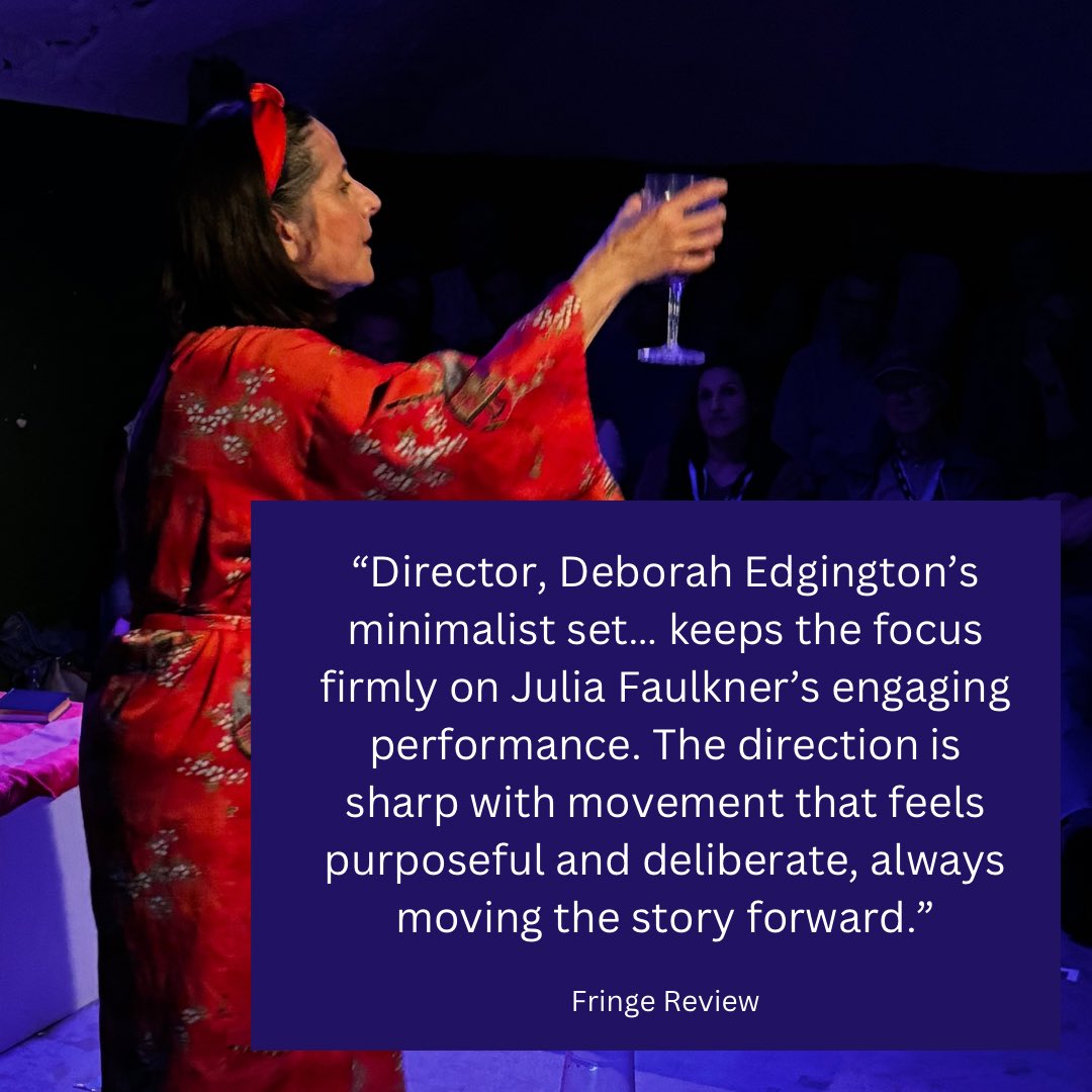 Directors don’t tend to receive the same level of attention as actors and playwrights, so it’s lovely that our #director <a href="/DebEdgington/">Deborah Edgington</a> gets a mention 

“The direction is sharp with movement that feels purposeful &amp; deliberate…moving the story forward”

#IntheLadyGarden #edfringe