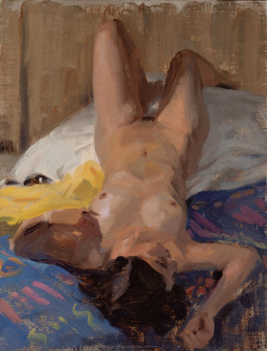 schaturvedi's tweet image. A few more oil painting from the weekly life drawing sessions.