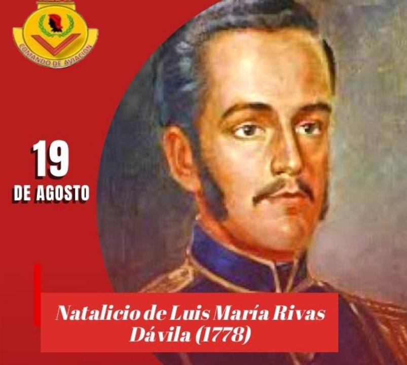 EJB_7MONUCLEO's tweet photo. #Hoyenlahistoria Nace el Militar venezolano Luis María Rivas. Valiente militar que lucho por la independencia.
#Cunadelsgtoaviador
#Prohibidofallar https://t.co/Sbe7aI0Xw3