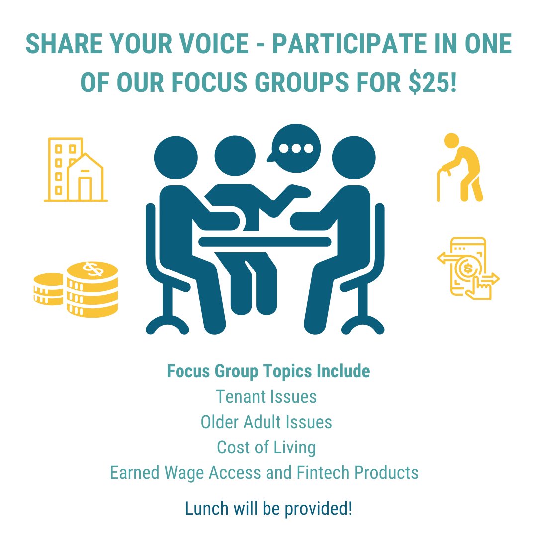 EconActionMD's tweet photo. We need YOUR voice to help us inform our policy work, if you are interested in participating in any of our focus groups for $25 and a free lunch fill out our interest form: https://t.co/490ITNPXYY

Focus groups to take place in October https://t.co/Rns4RDq7mD