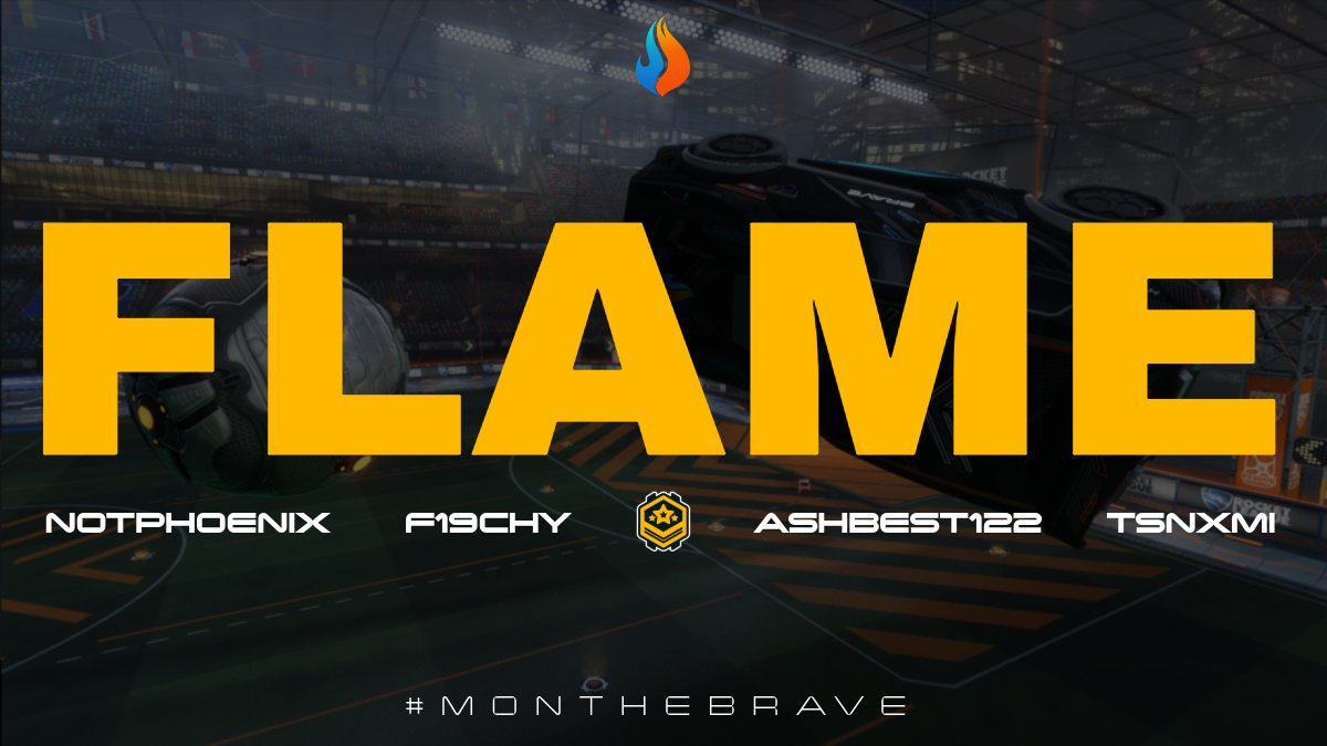 thebraveesports's tweet photo. @ensee_eu @BeastBocket @dashrll @shiny__mia @FrankGoat123 @goaliemonkeyboy @repticJS @ItsJohrdi Representing us in the Rival tier - Flame 
🟡@NotPh0enix (C) 
🟡@f19chy 
🟡@ashbest122 
🟡 Tsnxmi https://t.co/5C1Zul2d73