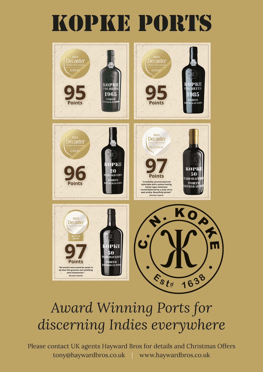 If you are an indie and not listing these wines, get in touch now. Just a tiny part of the range from <a href="/Kopke1638/">Kopke</a>
