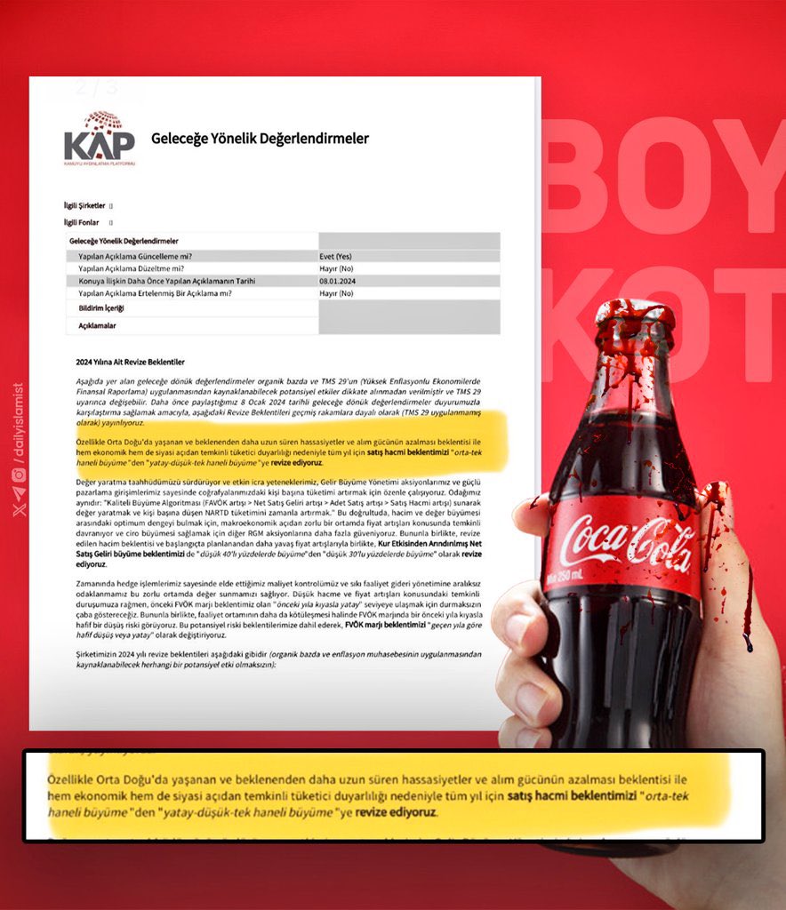Boykota Devam Et
ve #FilistiniUnutma 🇵🇸

Coca Cola 'dan ;
Pazarlamada Küçülme Kararı

#BoykotaDevam 🇹🇷