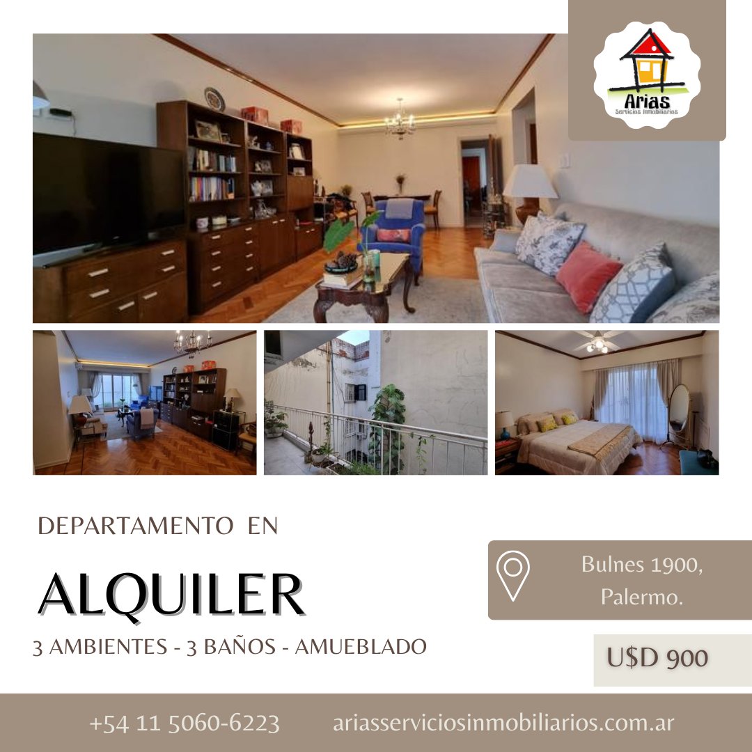 AriasInm's tweet photo. 🌿Departamento en Alquiler:
- IMPECABLE, AMPLIO Y MUY LUMINOSO
- A MTS ALTO PALERMO, UBICACION PRIVILEGIADA
- ALQUILER TOTALMENTE AMUEBLADO (con opción a sin muebles)

👉¡No dudes en consultar!
paserviciosinmobiliarios@gmail.com
https://t.co/VyJJvJ5dFh
+54 9 11 5060-6223 https://t.co/Od827jScFL
