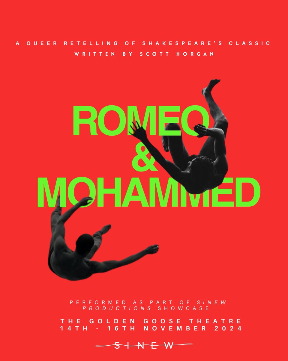 Our debut season features three 30-minute reimagined classics!

Our final entry: “Romeo &amp; Mohammed,” a new, queer take on the Shakespeare classic by <a href="/ScottHorgan3/">Scott Horgan</a> 

Catch the excitement at @goldengoosetheatre from November 14th - 16th, 2024. 🎭✨ Tickets drop in September