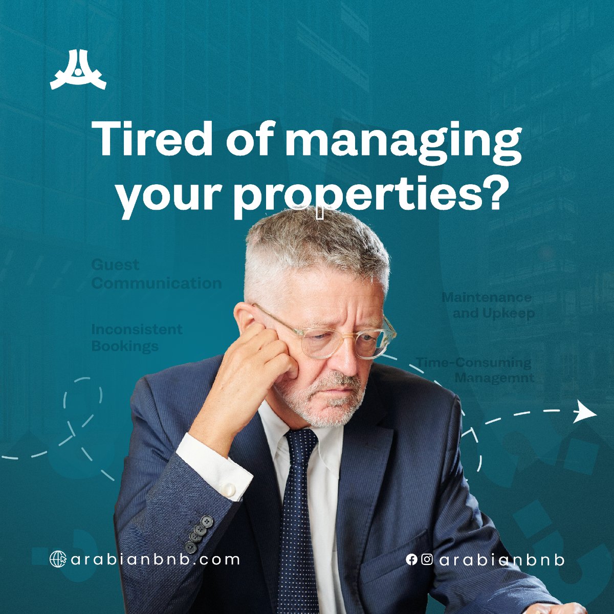 arabianbnb's tweet photo. Say goodbye to property hassles 🏠✨

Whether you own a luxury villa or a cozy apartment in Dubai, let Arabianbnb manage everything while you enjoy effortless income.

Join Dubai's smartest property owners today 💼

Monetise your property now👇🏻
https://t.co/EpSu5iAXKf https://t.co/uhXppRYWDN