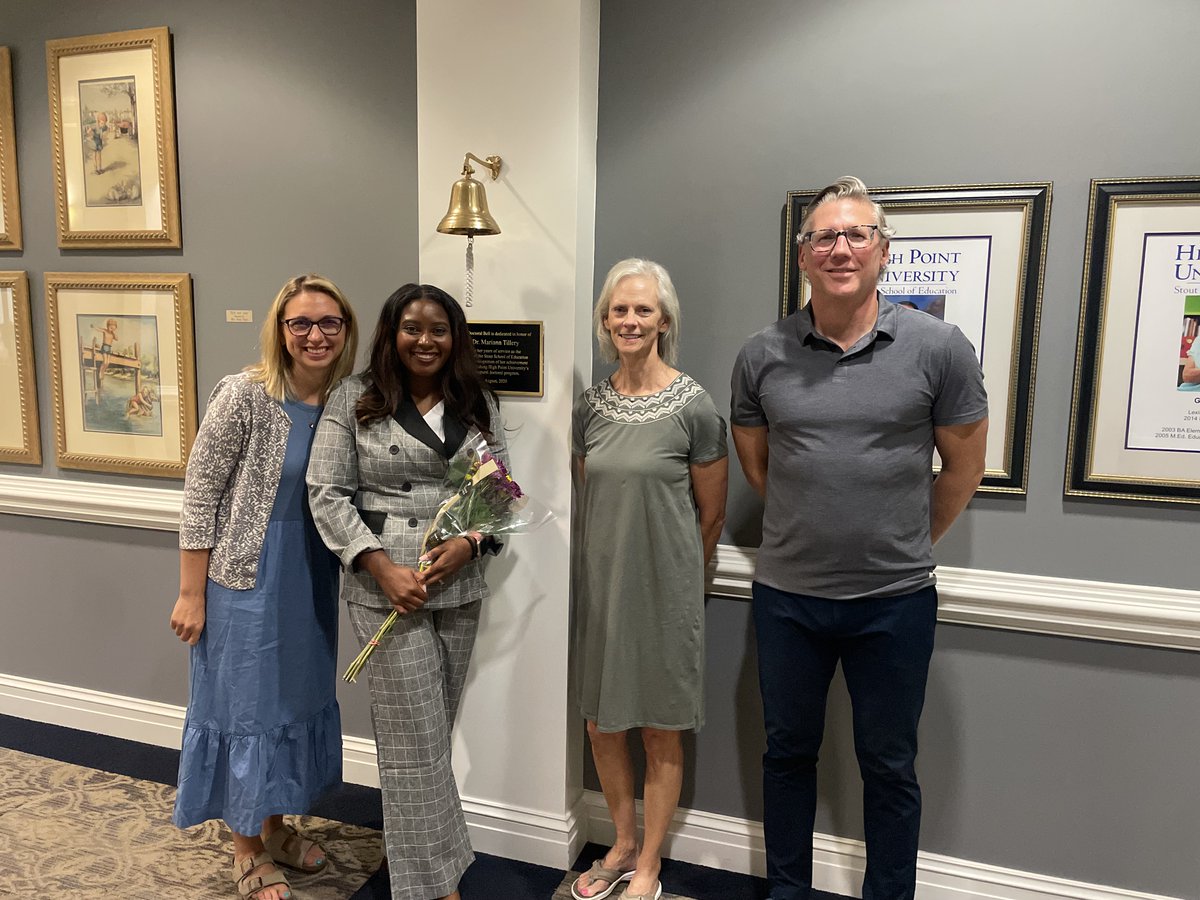 Dukes4NC's tweet photo. It’s official: I earned my Doctorate today!! 👏🏾🙌🏾🙌🏾🥹

Thank you to the professors and staff at High Point University for their guidance and encouragement, I can’t wait to put it to use and help to uplift our communities 💙

Sincerely,
Dr. Tanneshia Dukes 🎓 https://t.co/KHGzpXJywN