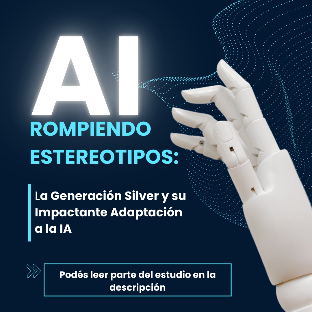 Rompiendo Estereotipos: 

El 86% de los encuestados reconoce las numerosas ventajas de la Inteligencia Artificial. Según una reciente encuesta realizada por D’Alessio IROL en colaboración con CertiSur, el 78% de la Generación Silver está familiarizada con el concepto de IA.