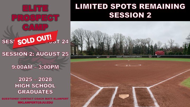 Session 1 is sold out and session 2 is filling up fast. Join the Hawks this weekend 🥎 #THWND