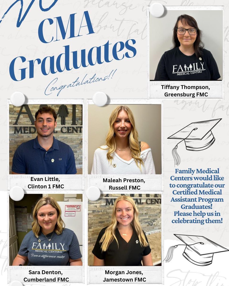 Please join us in celebrating our newest Certified Medical Assistant Program graduates!