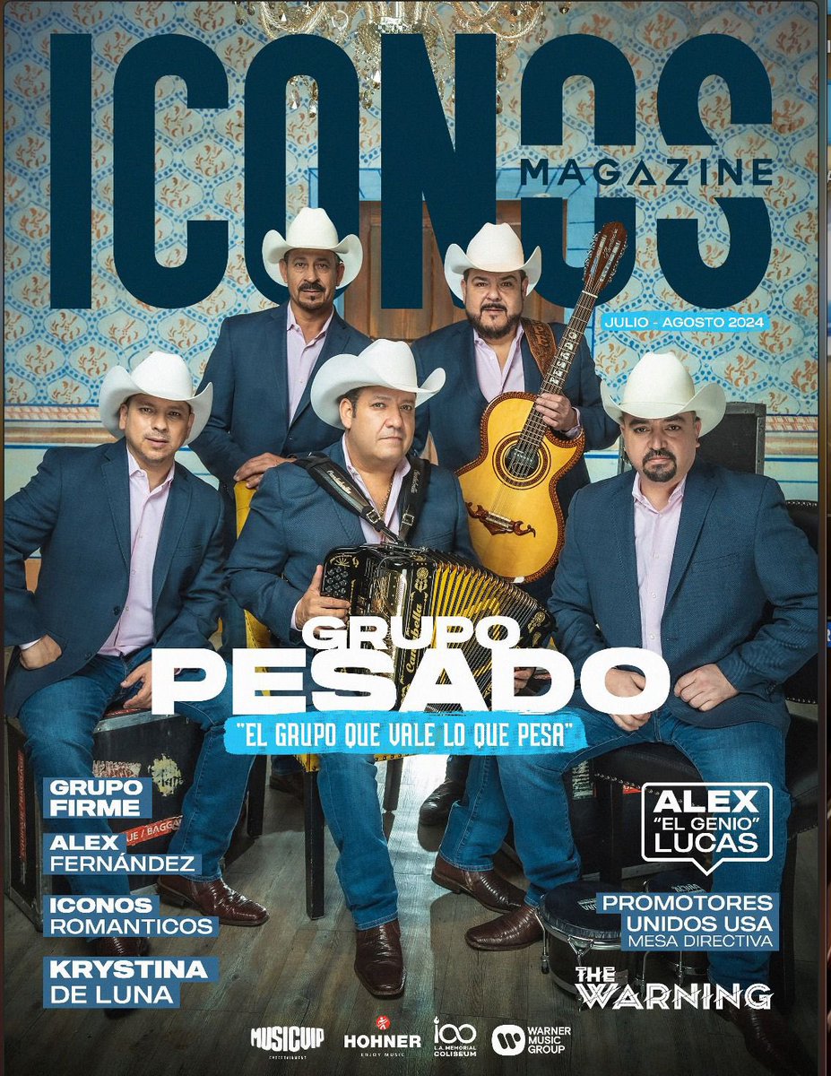 ICONOSMAG's tweet photo. @grupo_pesado EN PORTADA 🤩
“La Evolución de una Banda Norteña y su Visión para el Futuro Musical”
#ICONOSMagazine #ICONOS #ICONOSNoroeste https://t.co/8MSlqNXP5T