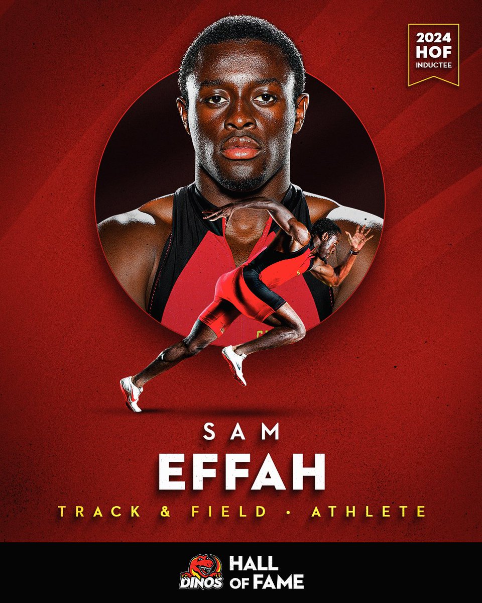 The fastest man in Canadian university track &amp; field history, Sam Effah will enter the Dinos Hall of Fame.

➡️ bit.ly/3WT4ElT

#GoDinos