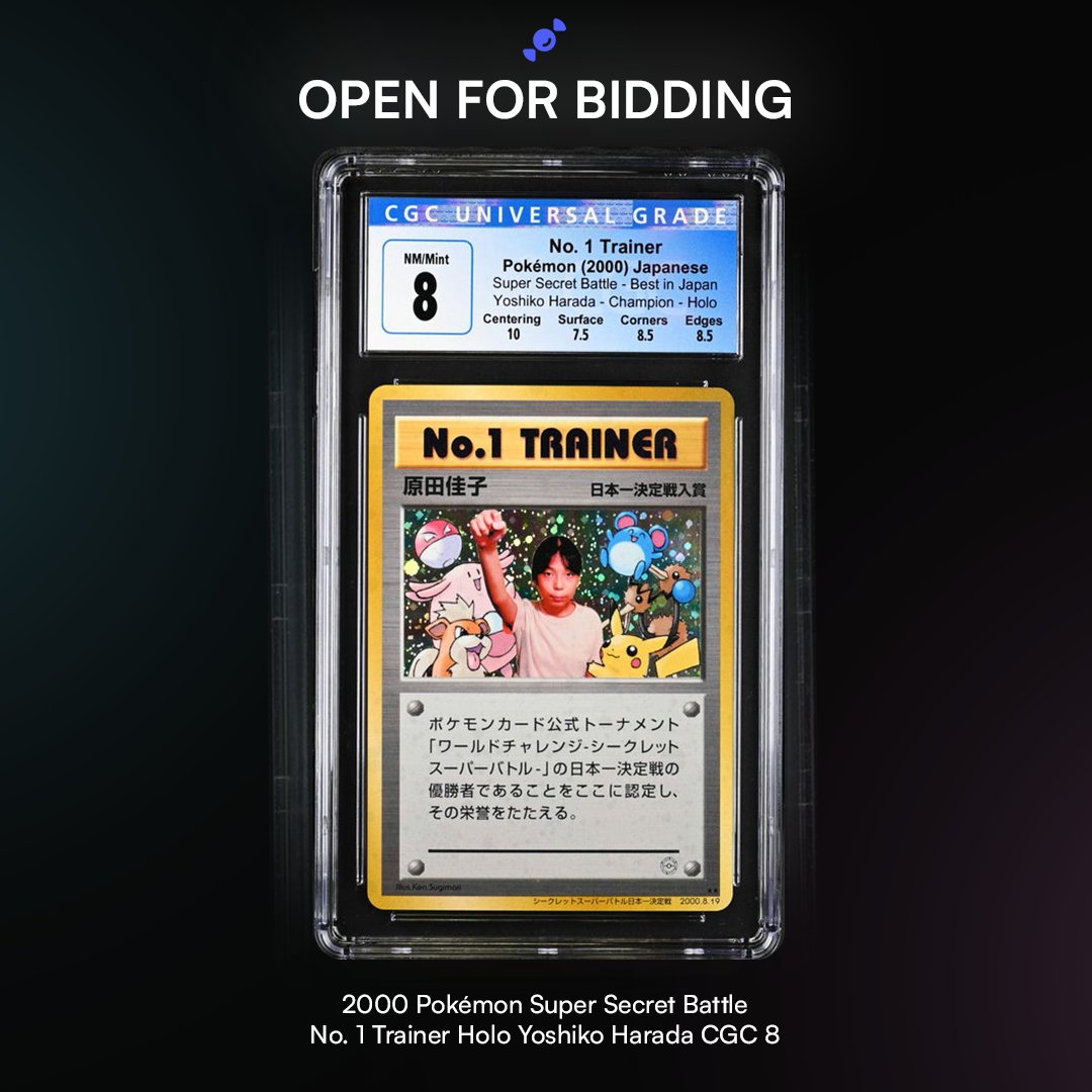 Available in the August Premier Auction, we have the 2000 Super Secret Battle No. 1 Trainer Card featuring Yoshiko Harada, a sealed Call of Legends Booster Box, every English Gold Star in Available in the August Premier Auction, we have the 2000 Super Secret Battle No. 1 Trainer Card featuring Yoshiko Harada, a sealed Call of Legends Booster Box, every English Gold Star in