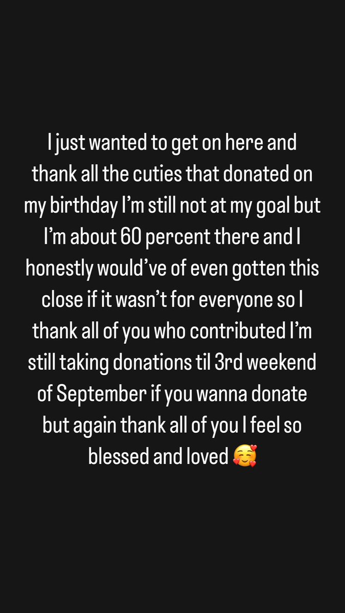 THANK YOU TO ALL MY LOVES WHO’VE HELPED ME OUT SO FAR YALL ARE WONDERFUL