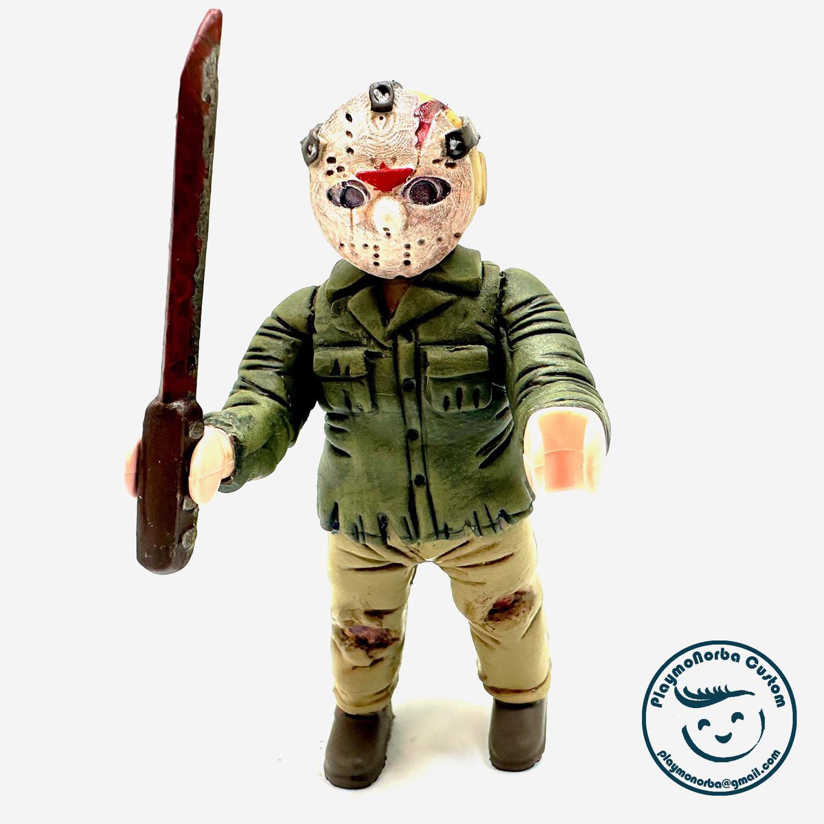 playmonorba's tweet photo. Comenzamos personajes de películas de miedo.
Jason Voorhees, asesino de las películas Viernes 13, en el campamento Crystal Lake, uno de los más reconocidos por su máscara de portero de Hockey.
#playmonorba #playmocustom #playmobilcustom #custom #handmade #viernes13 #jasonvoorhees https://t.co/Dp4o5cLNcD