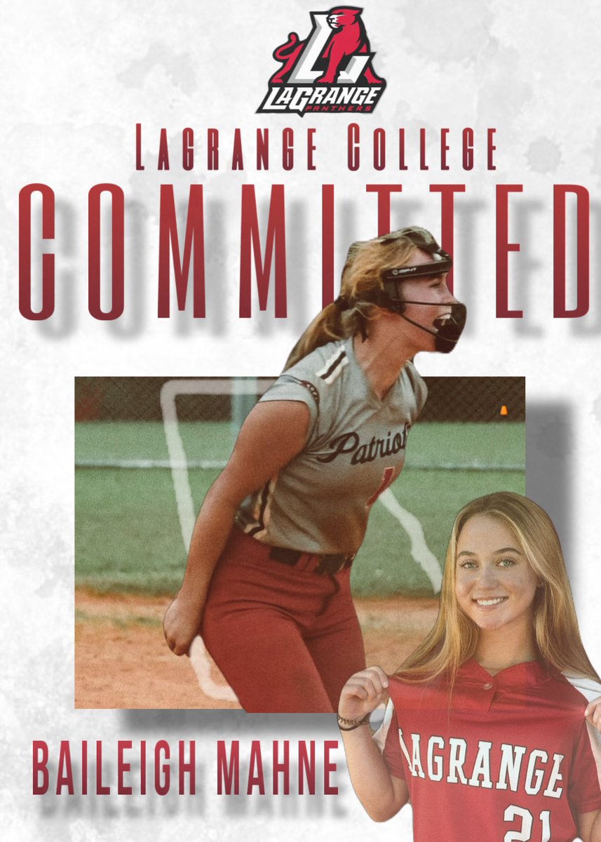 Congrats to Baileigh Mahne (2025) <a href="/BaileighMahne/">Baileigh Mahne</a> on her commitment to play at LaGrange College. She has been a Patriot for 8 seasons thriving &amp; growing into amazing ball player &amp; we are so proud of her finding her perfect home! #maruccipatriots <a href="/LaGrangeCollSB/">LaGrangeCollegeSoftball</a> <a href="/LaquentinTaylor/">LaQuentin Taylor</a>