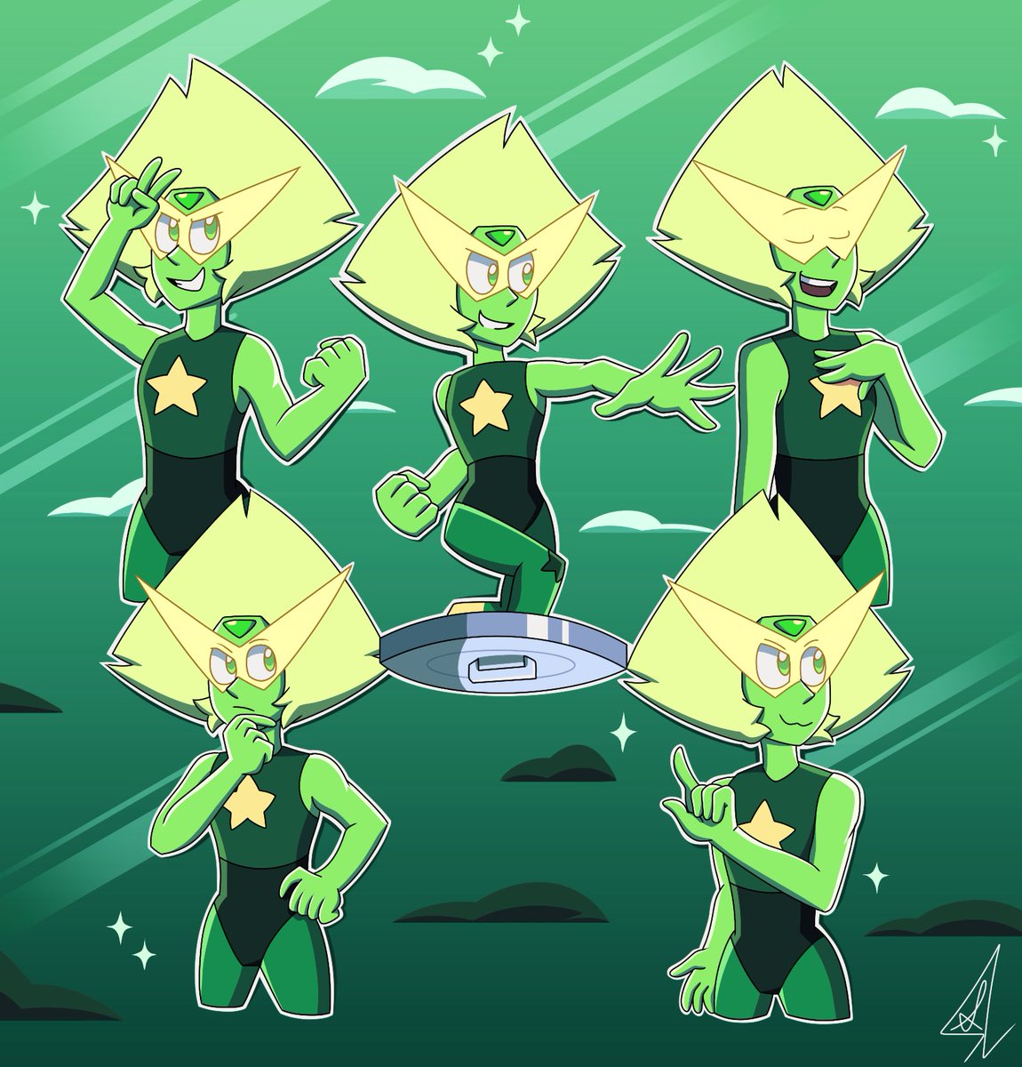Samsterr_r's tweet photo. Peridots 💚 #StevenUniverse #RenewStevenUniverse https://t.co/2ZCFrF81b5