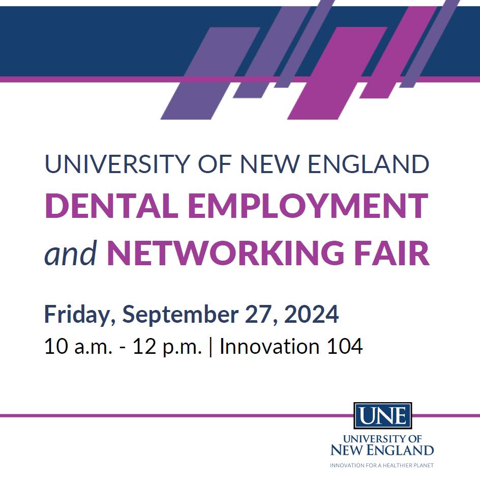 Are you hiring dentists or dental hygienists?? Booths are still available for our Dental Employment and Networking Fair coming up this Fall but registration ends soon! Employers interested in attending can contact Tanya at tthompson20@une.edu for more information.
#unecdm