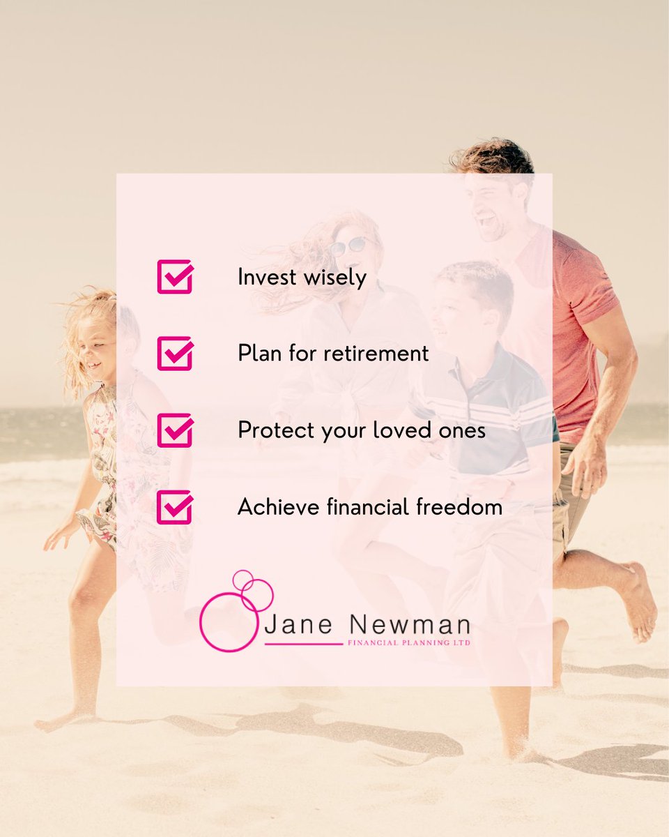 With our personalised financial solutions, you can:

a.Invest wisely
b.Plan for retirement
c.Protect your loved ones
d.Achieve financial freedom

Contact us today to book an appointment with one of our financial advisers - info@janenewmanfp.co.uk.

#worcestershirehour