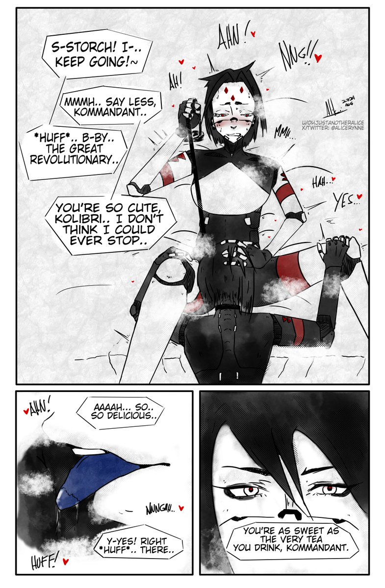 Just enjoying some delicious K(olibri)- Rations!~ (By me) [NSFW] [Oral] #signalis #signalisfanart