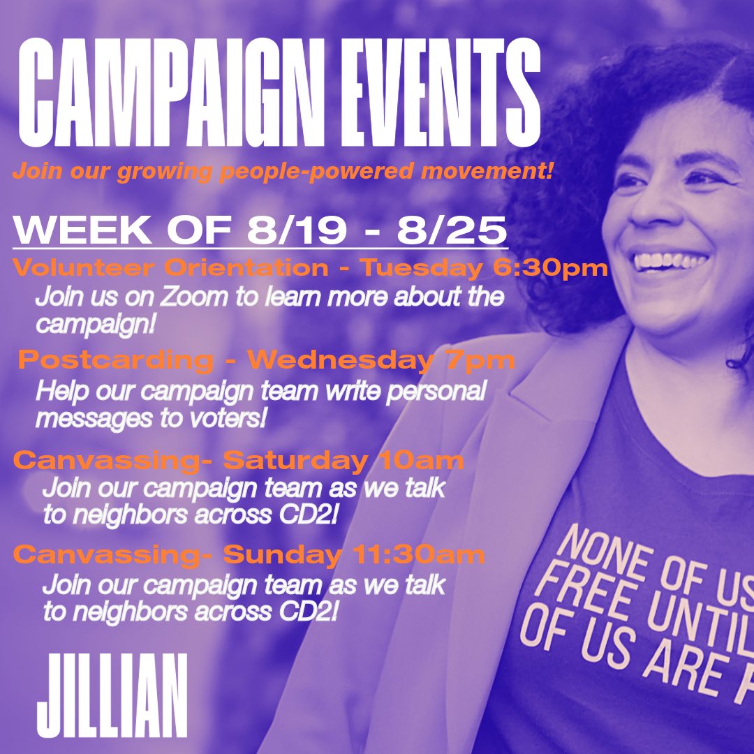 jillianburgosLA's tweet photo. This week’s events are all about action and impact! Whether you're ready to learn, brainstorm, or just meet some amazing people, we've got something lined up for you. Let’s get out there, make waves, and drive the change we want to see. Who’s in? #CampaignEvents #JoinTheMovement https://t.co/XXZfDlrfVN