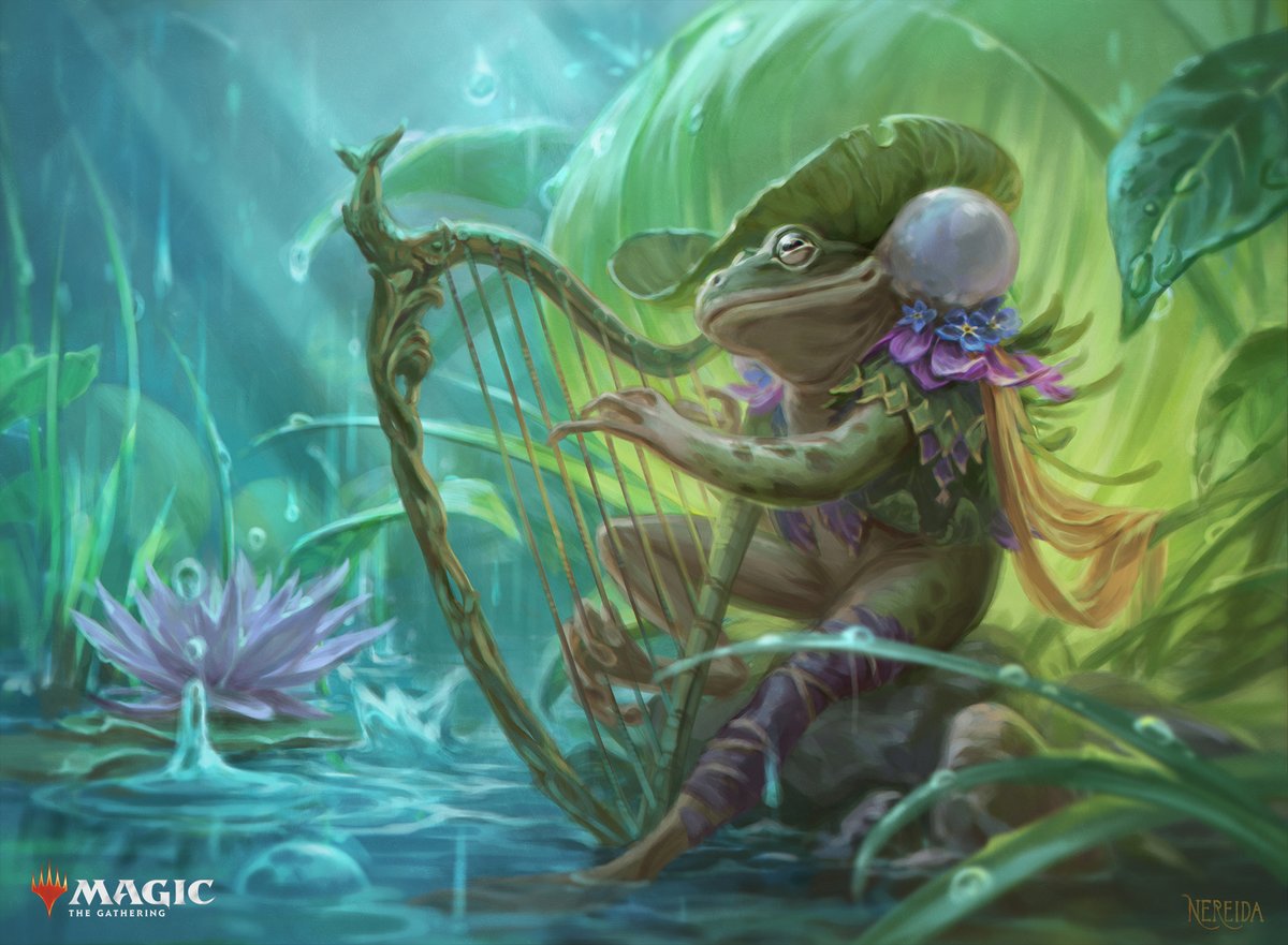 I can finally show you my froge, Prince Charming 💚

🐸🪷"Fountainport Charmer"🪷🐸 for Alchemy Bloomburrow!
AD: Sam Padilla