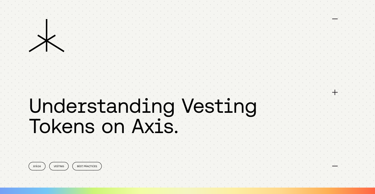 axis_fi's tweet photo. Vesting is essential for securing long-term commitment from token holders.

With Axis, sellers can seamlessly integrate vesting into their auctions to align with their roadmap.

Learn how to optimize vesting for your token launch: https://t.co/QnUE4dm2h4 https://t.co/uhoxmvtC15