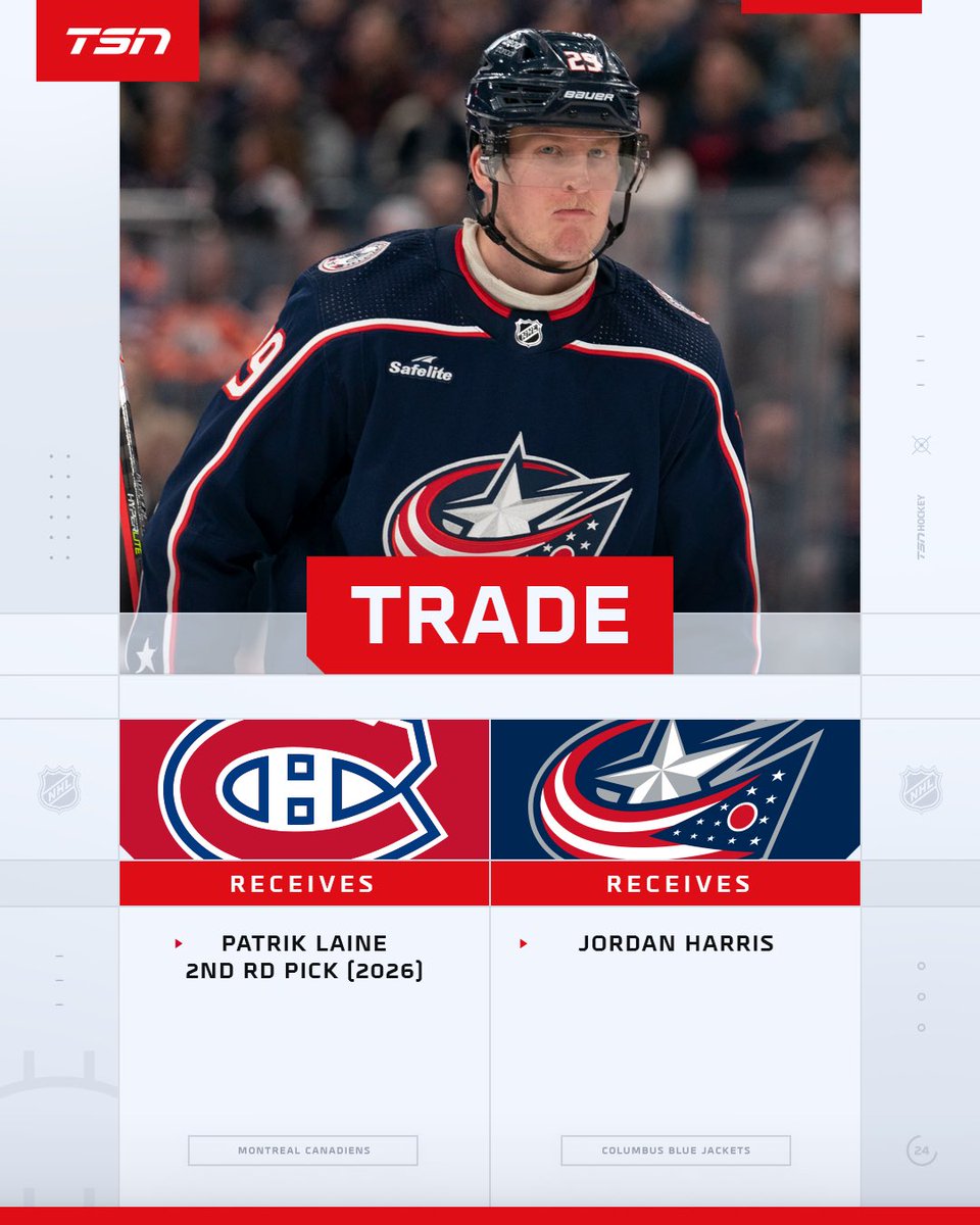 TSN_Sports's tweet photo. Patrik Laine is headed to Montreal! 

MORE: https://t.co/RXfAyqAczU https://t.co/ps4JPokSWX