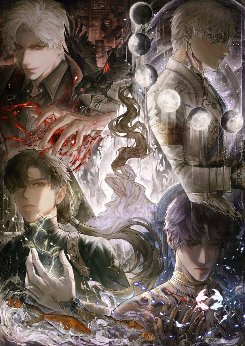 pyunrim's tweet image. I am finally done!!!💖💕😭🙌 This took me 1 month with the last 2 weeks where I spent almost everyday just working on this XD I had to rush this alot but I am glad it still turned out quite nice. This is probs one of my most detailed piece I did haha
#LoveandDeepspaceVersion2