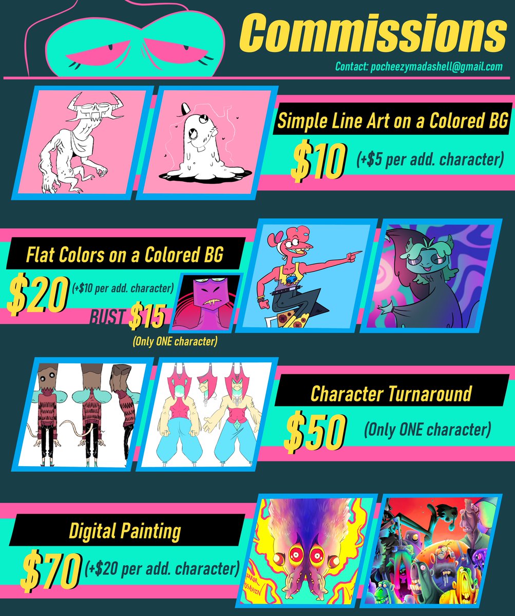 Pocheezy's tweet image. -Commission Sheet-