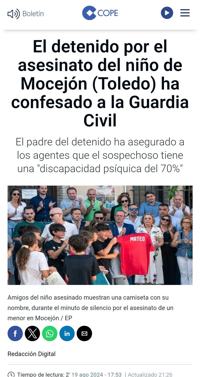 GuillermoRocaf1's tweet photo. Cómo jurista pregunto, qué valor tiene la CONFESIÓN de un delito de asesinato ante la @guardiacivil por un joven con una discapacidad psíquica del 70%?
O se estructura bien la acusación bajo "secreto de sumario", o el sumario secreto se cae. https://t.co/WIE3OHsQAK