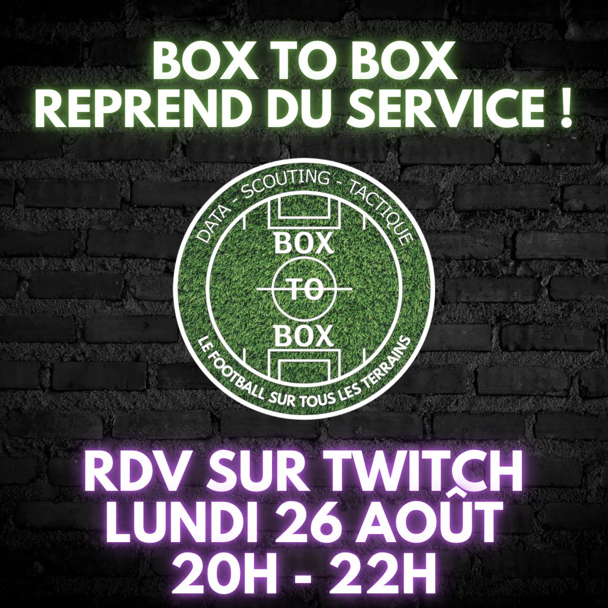 🚨 ON EST DE RETOUR LUNDI PROCHAIN, 26 AOÛT À 20H 🚨

Après une pause estivale, on reprend les bonnes habitudes sur Twitch chaque semaine ! 💻🟣

2h pour parler du Big 7 avec des nouvelles têtes, des nouveautés, mais toujours autant avec le chat ! 💬

RDV lundi prochain 🫡📅